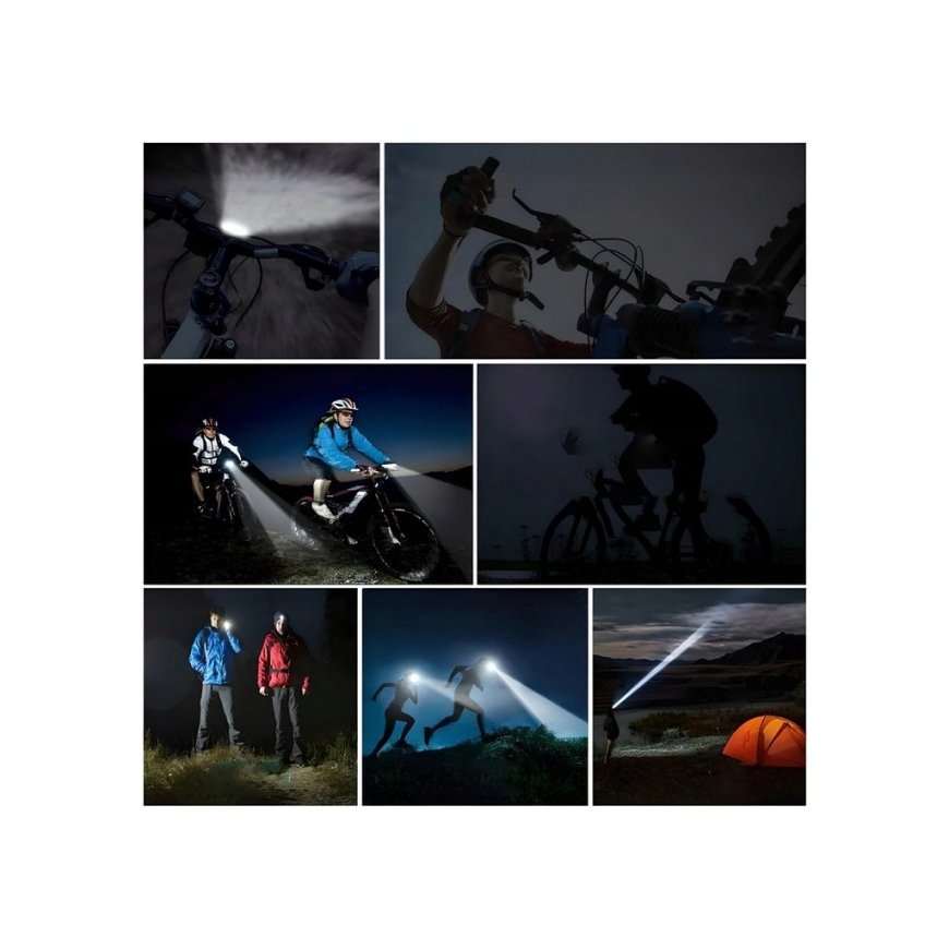 Retoo akumulatora velosipēdu lampa 5w1 ar
