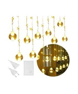 Fééric Lights and Christmas Light Curtain, icicles, 120 LED