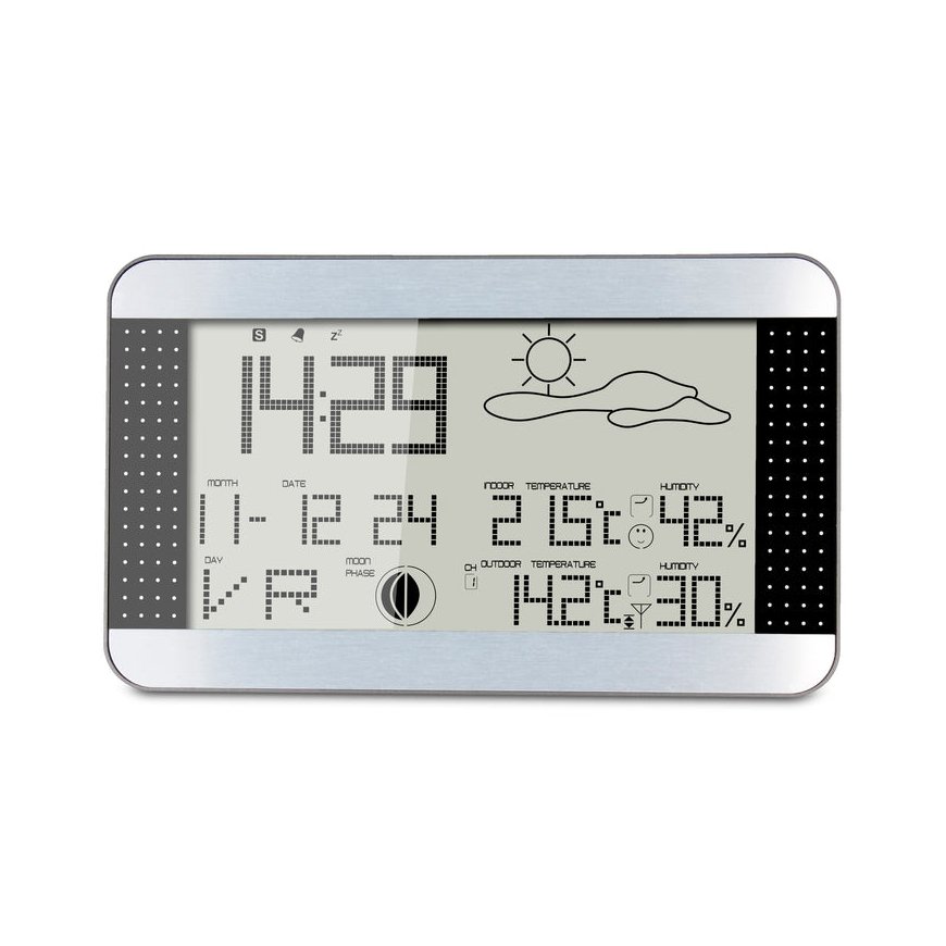 Alecto WS-1700 musta, Hopea LCD Akku