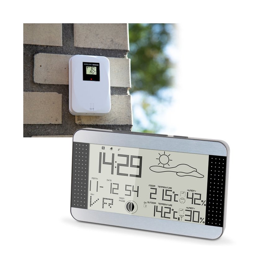Alecto WS-1700 musta, Hopea LCD Akku – 3
