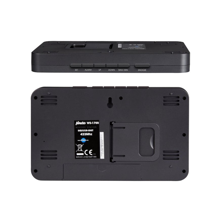 Alecto WS-1700 musta, Hopea LCD Akku – 5