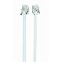 Gembird TC6P4C-3M telefono kabelis Balta Gembird TC6P4C-3M telefono kabelis Balta