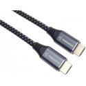 PREMIUMCORD HDMI 2.1 augstas ātruma + Ethernet kabelis 8K@60Hz, zelta pārklājuma savienotāji, 1,5 m PREMIUMCORD HDMI 2.1 augstas ātruma + Ethernet kabelis 8K@60Hz, zelta pārklājuma savienotāji, 1,5 m