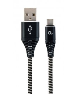 Gembird CC-USB2B-AMCM-1M-BW valguskaabel Must, Valge