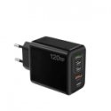 Riff 120W QC3.0 Super ātrā lādētāja ar x2 USB portiem / x3 USB-C