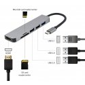 Gembird A-CM-COMBO6-02 sülearvuti dokk ja pordireplikaator Juhtmega ühendatud USB 3.2 Gen 1 (3.1 Gen Gembird A-CM-COMBO6-02 sülearvuti dokk ja pordireplikaator Juhtmega ühendatud USB 3.2 Gen 1 (3.1 Gen