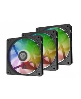 GENESIS Oxal 120 ARGB Datora korpusam Ventilators 12 cm Melns