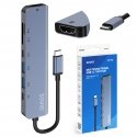 Savio AK-82 sąsajos šakotuvas C tipo USB 5000 Mbit/ai Juoda Savio AK-82 sąsajos šakotuvas C tipo USB 5000 Mbit/ai Juoda