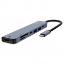 Savio AK-82 sąsajos šakotuvas C tipo USB 5000 Mbit/ai Juoda Savio AK-82 sąsajos šakotuvas C tipo USB 5000 Mbit/ai Juoda
