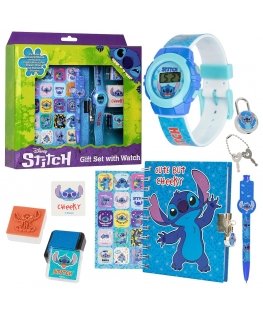Lasten lisensointi Disney Stitch -vihko digitaalisella kellolla