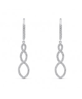 Brilio Silver Luxurious earrings with zirconia EA143W