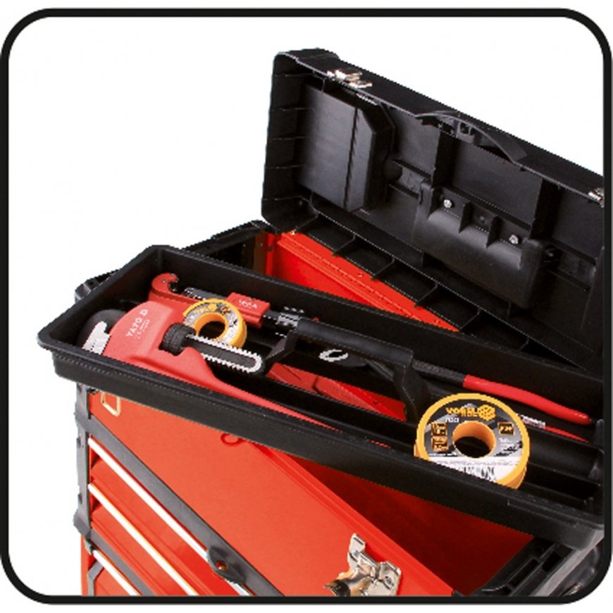 Yato YT-09101 small parts/tool box Tool chest Metal Black, Red – 3
