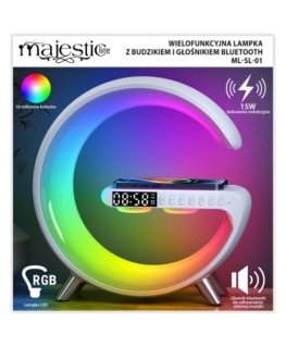 Beline Multifunctional Lamp MajesticLine with alarm clock and bluetooth speaker baltas Zapytaj Chat