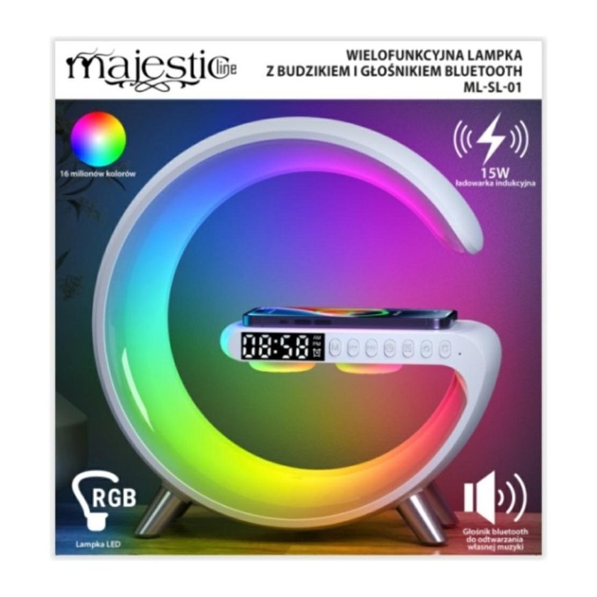 Beline Multifunktsionaalne Lamp MajesticLine koos äratuskella ja Bluetooth kõlariga valge. Küsige Chat.