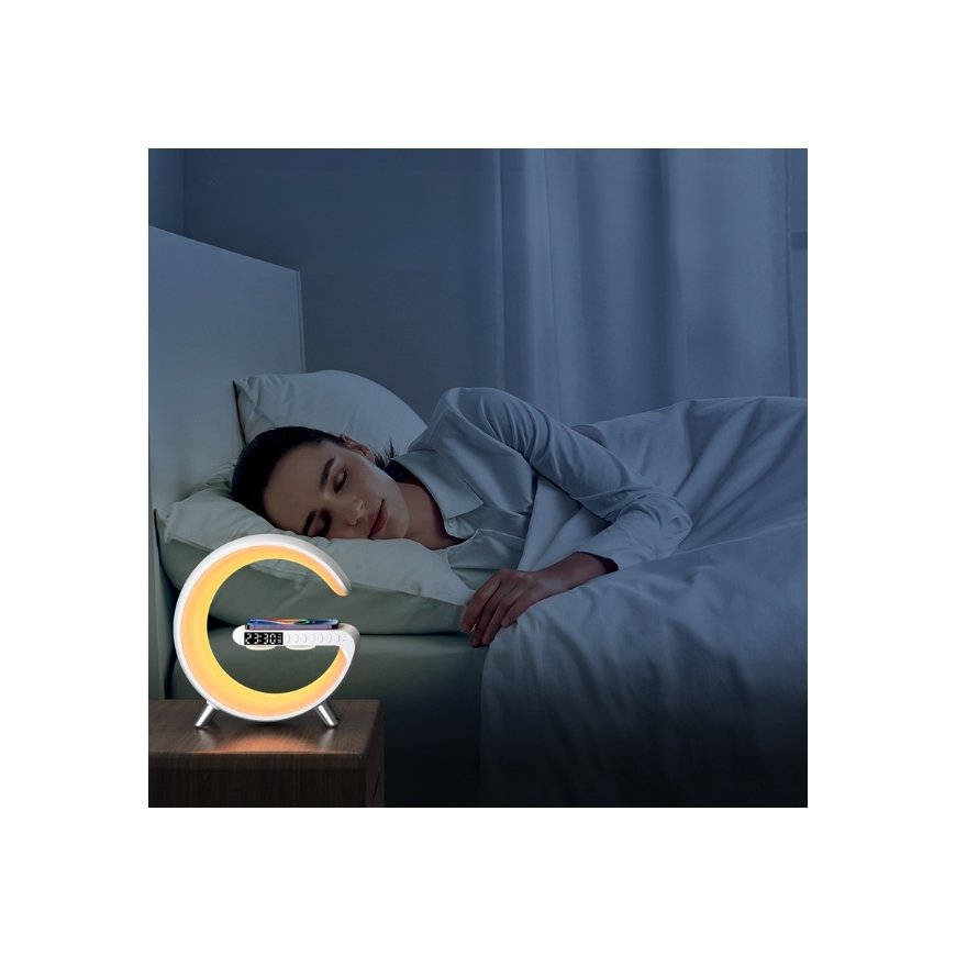 Beline Multifunctional Lamp MajesticLine with alarm clock and bluetooth speaker baltas Zapytaj Chat – 2