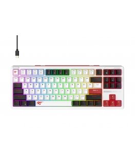 Havit KB902L näppäimistö Pelaaminen USB QWERTY musta, Punainen, Valkoinen