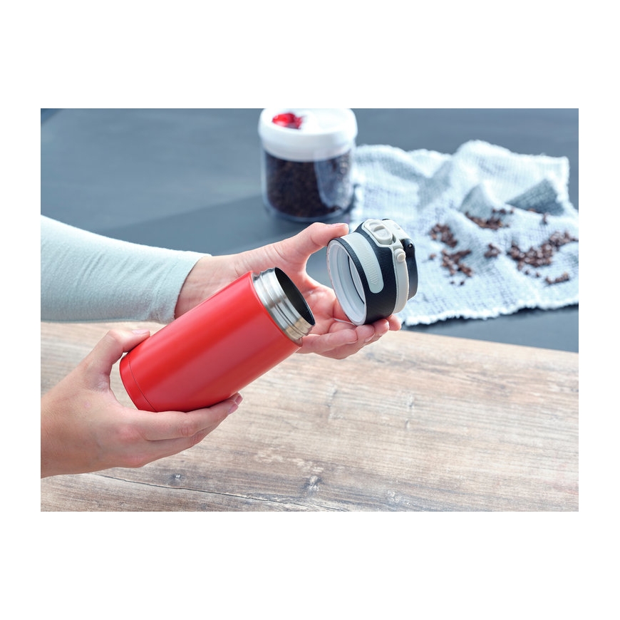 Leifheit 03245 krūze ceļojumiem 350 ml Melns, Sarkans Nerūsējošs tērauds – 4