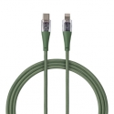 Qualo QTCN-CL-04 Caurs Neilona Kabelis USB-C - Lightning / 12W / 1.5m / zaļš Qualo QTCN-CL-04 Caurs Neilona Kabelis USB-C - Lightning / 12W / 1.5m / zaļš