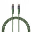 Qualo QTCN-CL-04 Прозрачный нейлоновый кабель USB-C - Lightning / 12W / 1.5м / зеленый Qualo QTCN-CL-04 Прозрачный нейлоновый кабель USB-C - Lightning / 12W / 1.5м / зеленый