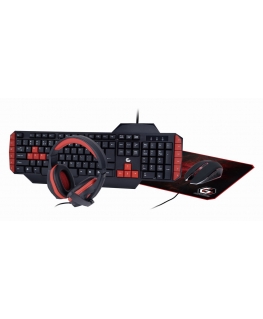 Gembird GGS-UMG4-02 näppäimistö Sisältää hiiren Pelaaminen USB QWERTY Englanti (US) musta