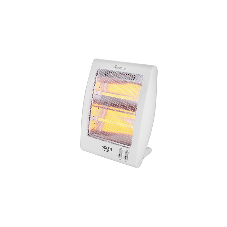 Adler AD 7709 Для помещений Белый 800 W Кварцевый электрический обогреватель