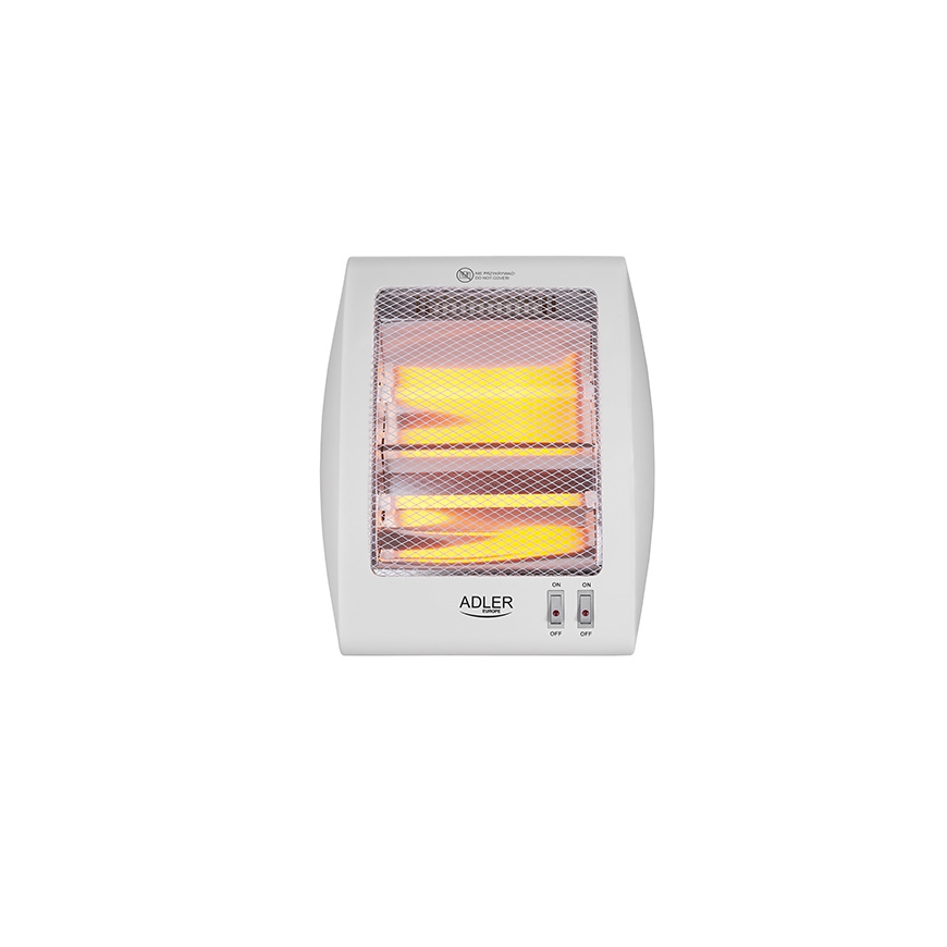Adler AD 7709 Для помещений Белый 800 W Кварцевый электрический обогреватель – 2