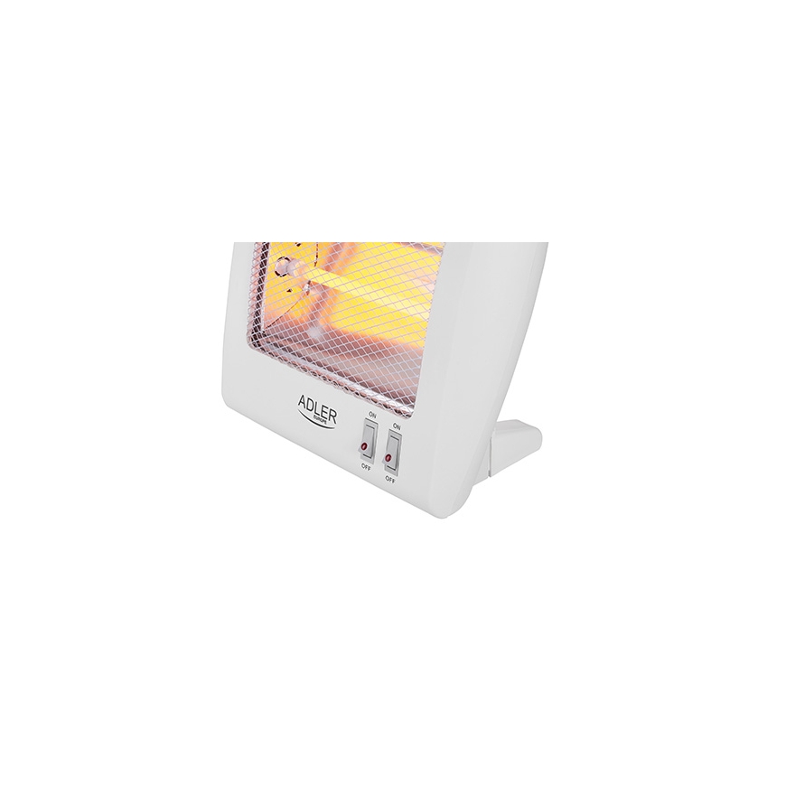 Adler AD 7709 Для помещений Белый 800 W Кварцевый электрический обогреватель – 3