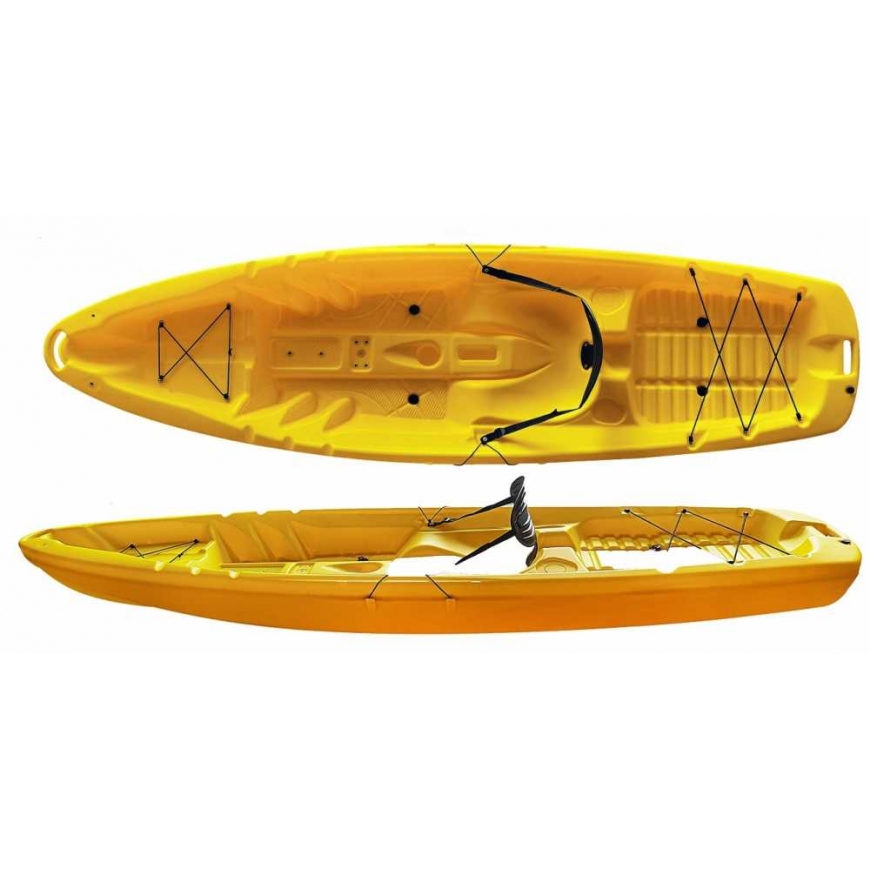 Ühekojaline SIT-ON-TOP kajak AMBER NEMO, 255 x 75 x 26 cm, Kollane, kuni 110 kg – 2