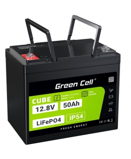 Green Cell LFPGC12V50AH UPS-akku Litiumrautafosfaatti (liFePo4) 12 V 50 ah