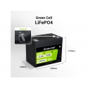 Green Cell LFPGC12V50AH UPS-akku Litiumrautafosfaatti (liFePo4) 12 V 50 ah
