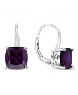 Серебряные серьги Brilio Sidabrinis Fashion с фиолетовыми цирконами EA301WAM