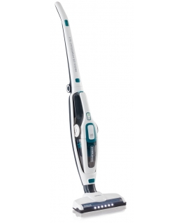 Leifheit PowerVac 2in1 “Divi vienā” bezvadu putekļusūcējs Baterija Sauss Virpuļojošs Bezmaisa Melns, Zils, Balts