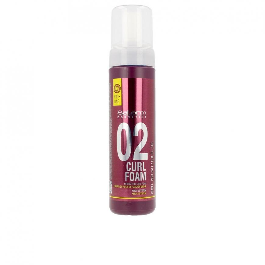 Salerm Cosmetics Curl Mousse 04 Putėsiai Garbanoms Vidutinė Fiksacija, 200 ml
