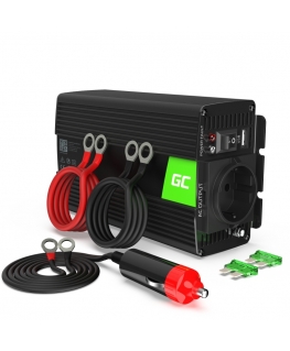 Green Cell INV03DE strāvas adapteris & pārveidotājs Auto/Iekštelpās 500 W Melns