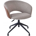 Home4You Office Chair KARINA without wheels, gray/light brown Home4You Office Chair KARINA without wheels, gray/light brown