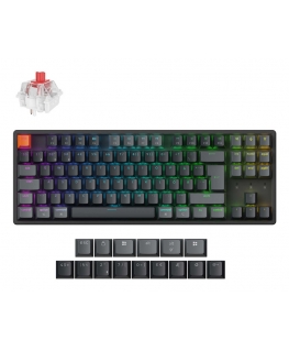 Keychron K8 QMK näppäimistö Universaali USB + RF Wireless + Bluetooth Pohjoismainen musta