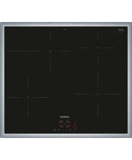 Siemens iQ300 EH645BFB6E hob Black, Stainless steel Built-in 60 cm Zone induction hob 4 zone(s)