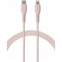 Qualo QKN-CL-16 USB-C - Lightning kaabel 12W / 1,5m / roosa Qualo QKN-CL-16 USB-C - Lightning kaabel 12W / 1,5m / roosa