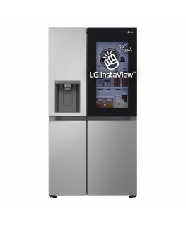 LG InstaView GSGV81PYLL side by side ledusskapis Brīvi novietots 635 L E Sudrabs
