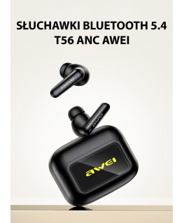 Наушники AWEI Bluetooth 5.4 T56 ANCTWS черного цвета