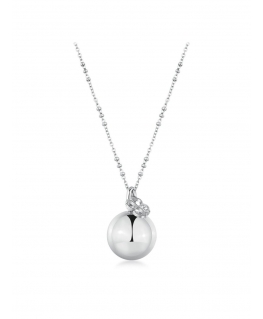 Brosway Long Steel Necklace with Bell Four Leaf Clover Chakra BHKN154