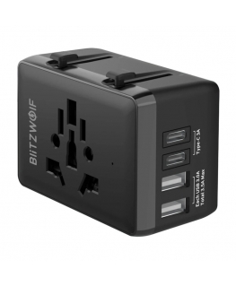 Blitzwolf BW-TA1 4-в-1 Путешественный адаптер 2xUSB + C + PD 20W