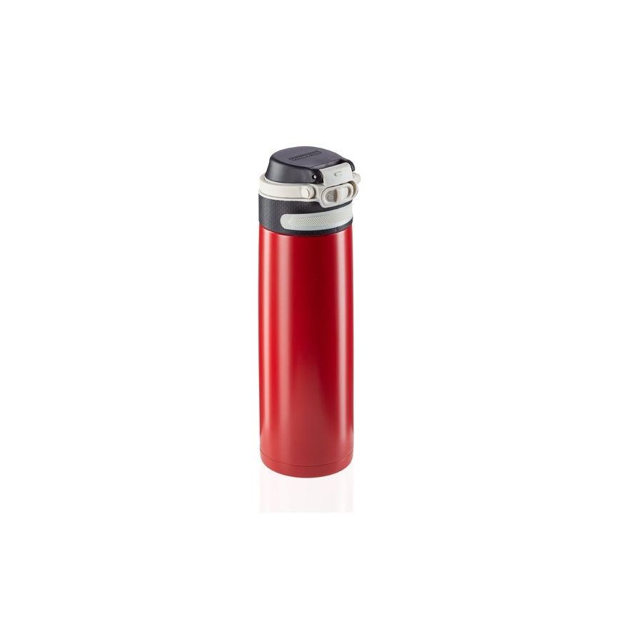 Leifheit 03273 matkamuki 600 ml musta, Punainen Ruostumaton teräs