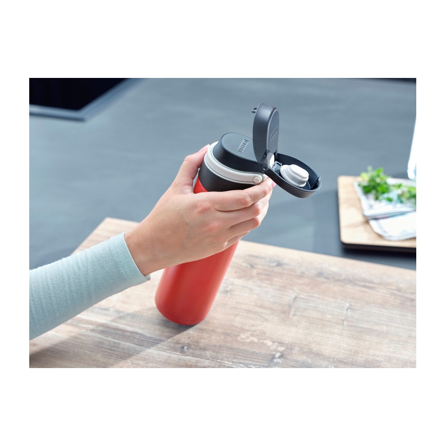 Leifheit 03273 reisitass 600 ml Must, Punane Roostevaba teras – 3