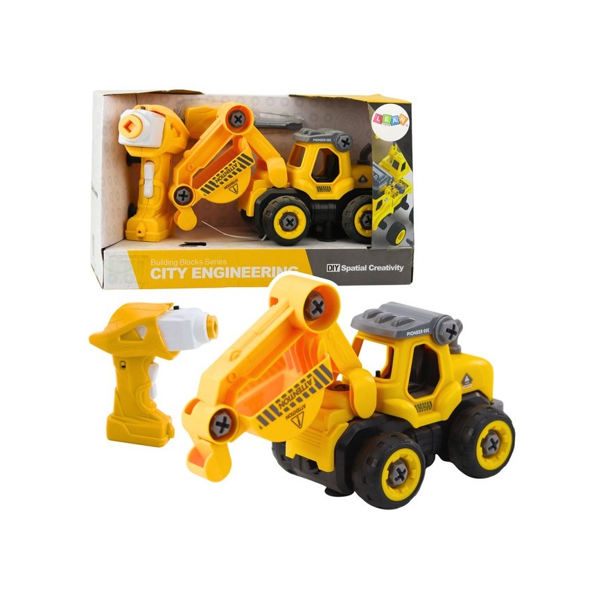 Игрушечный радиоуправляемый экскаватор с отверткой Lean Toys Geltona 2в1
