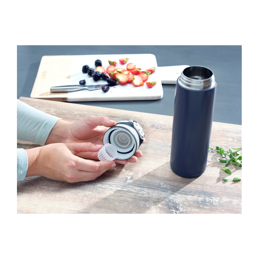 Leifheit 03275 matkamuki 600 ml musta, Sininen Ruostumaton teräs – 4
