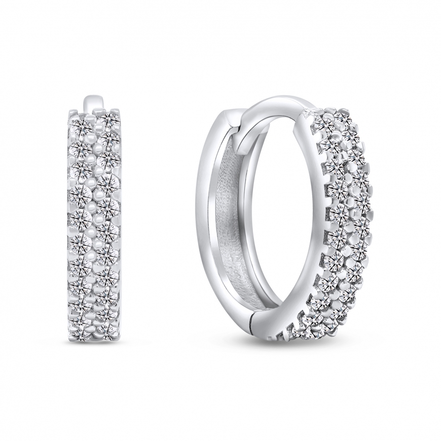 Brilio Silver Brilio Silver Sparkling silver earrings with zircon EA502W – 2