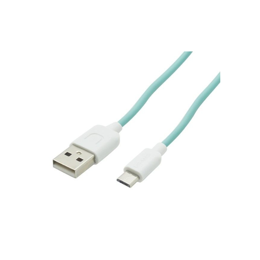 US-SJ098 USB A to Micro USB Charging Cable 1M Cyan