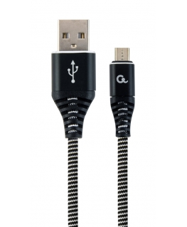 Gembird CC-USB2B-AMMBM-1M-BW USB cable USB 2.0 Micro-USB B USB A Black, White
