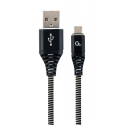 Gembird CC-USB2B-AMMBM-1M-BW USB cable USB 2.0 Micro-USB B USB A Black, White Gembird CC-USB2B-AMMBM-1M-BW USB cable USB 2.0 Micro-USB B USB A Black, White
